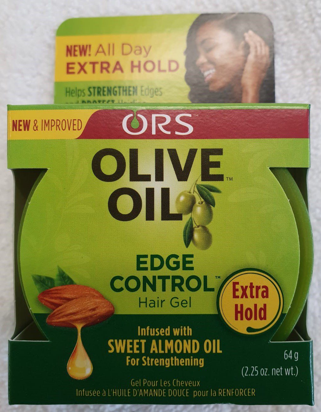 ORS Edge Control Hair Gel, Sweet Almond Oil - 2.25 oz